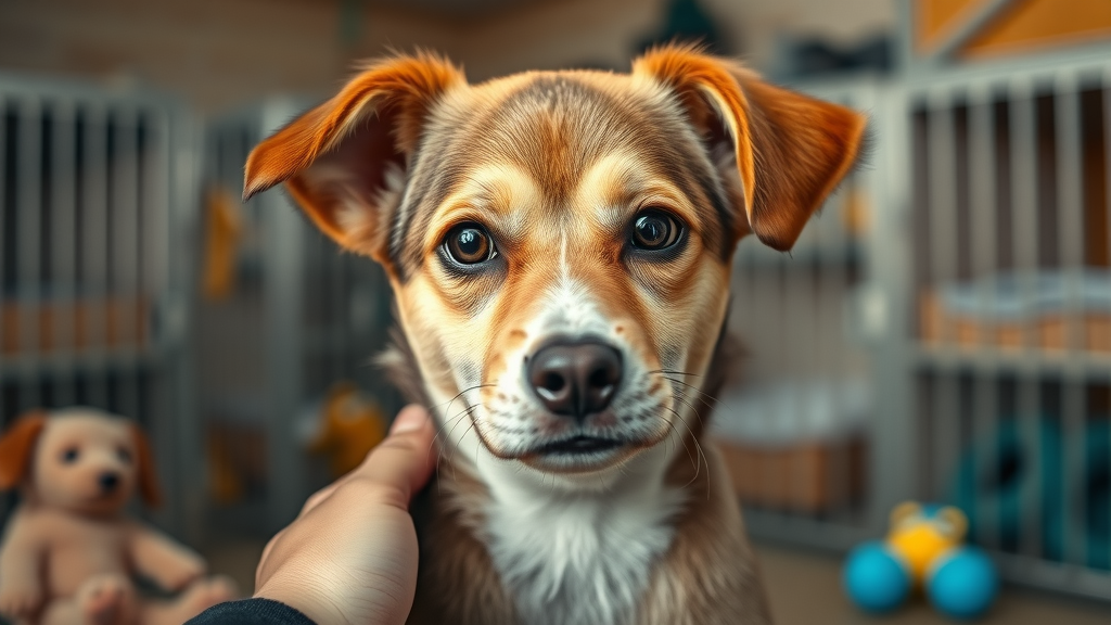 Rescue dog and volunteer share bond at pet rescue Redmond OR BrightSide center