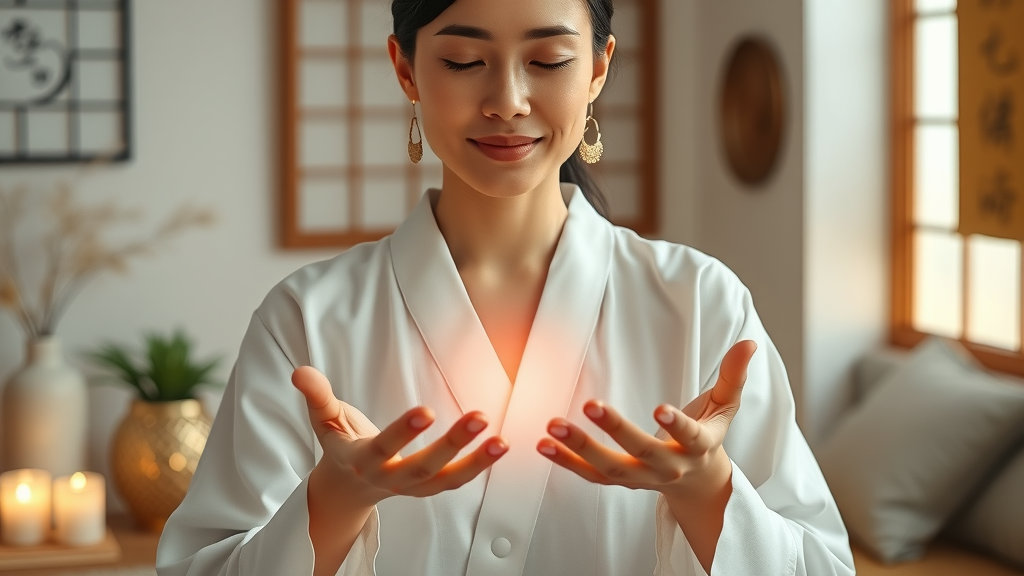 reiki practitioner channeling healing energy hands universal life force energy healing therapies