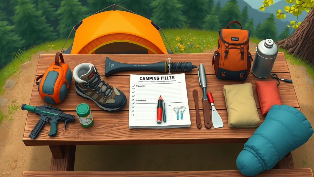 camping gear essentials checklist for camping near Bend Oregon, tent, boots, bear canister, hiking backpack