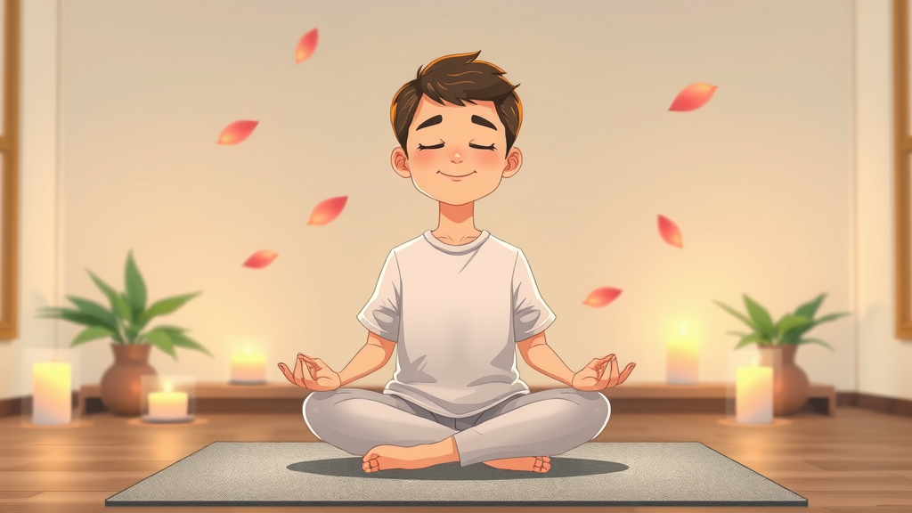 peaceful person meditating in a tranquil zen space, highlighting meditation as a natural healing method