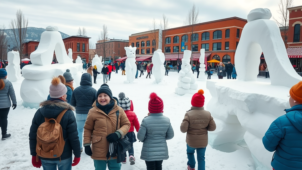 bend winterfest snow sculpture adventure sports family-friendly downtown bend