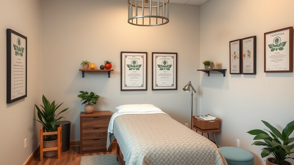 modern acupuncture clinic Bend Oregon, professional certificates, herbal medicines, clean treatment area